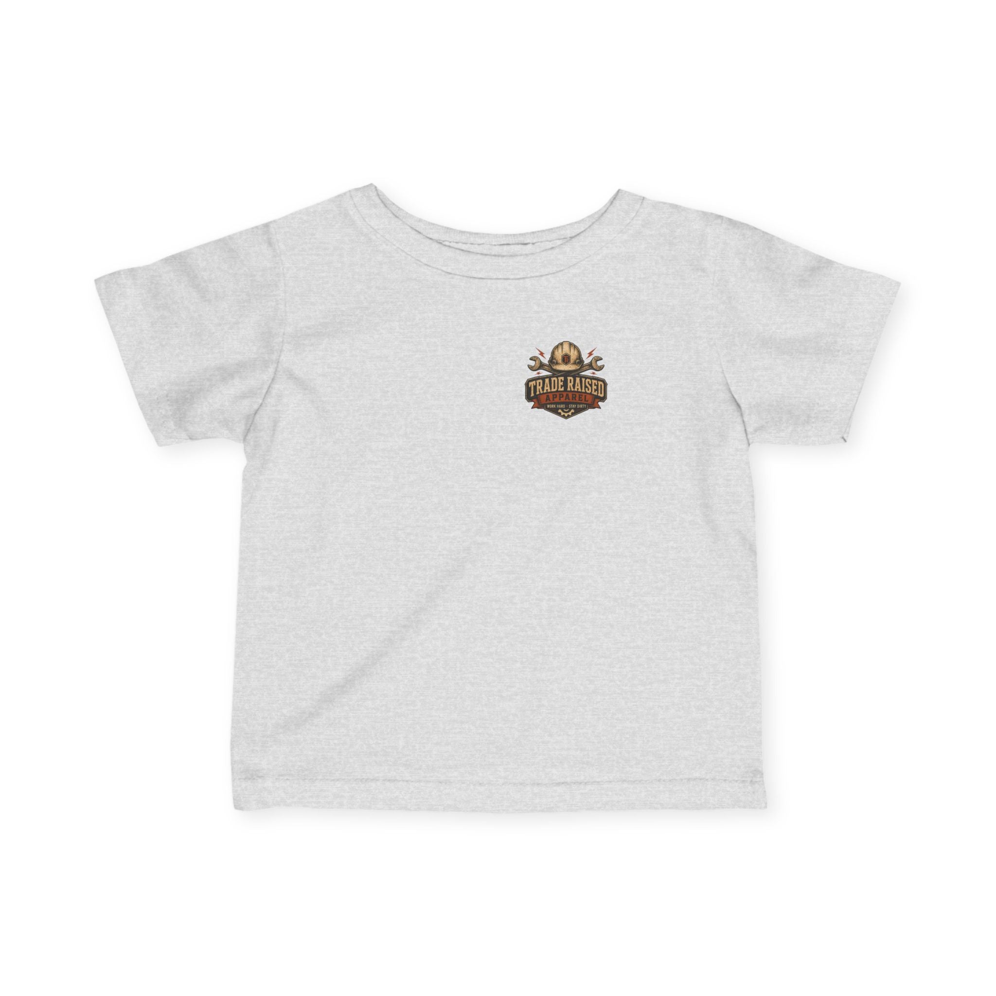 Infant Tee — "Raised in the Trades" Blue Collar Kid Baby Shirt