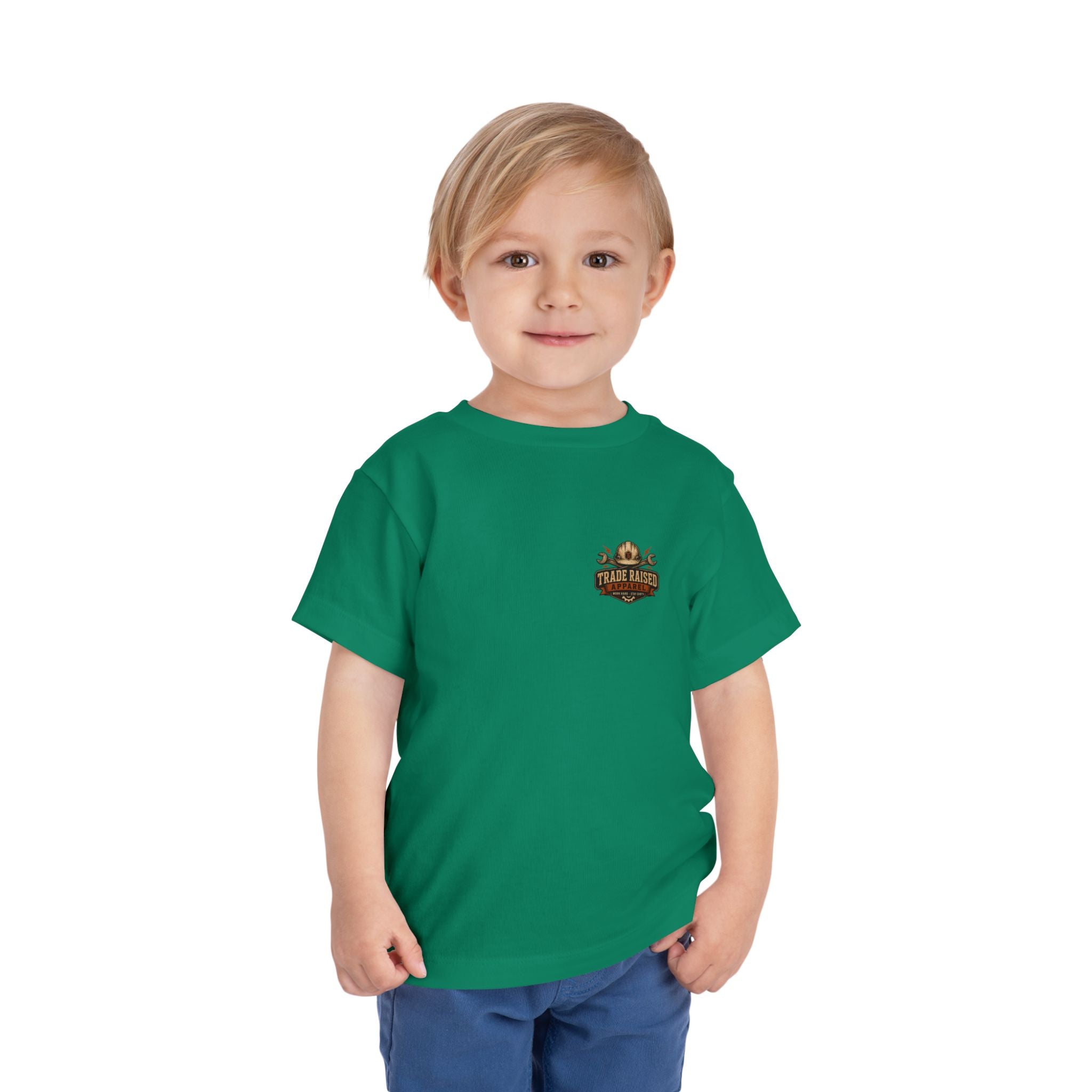 Toddler Tee — "Small Boots Big Jobs" Construction Graphic Shirt