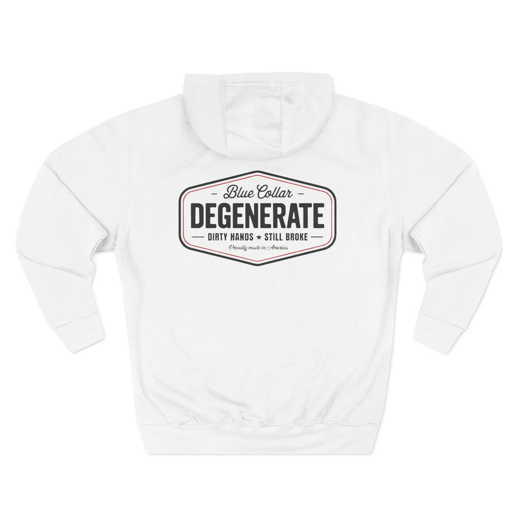 Blue Collar Degenerate Hoodie – 'Degenerate' Workwear Fleece Pullover