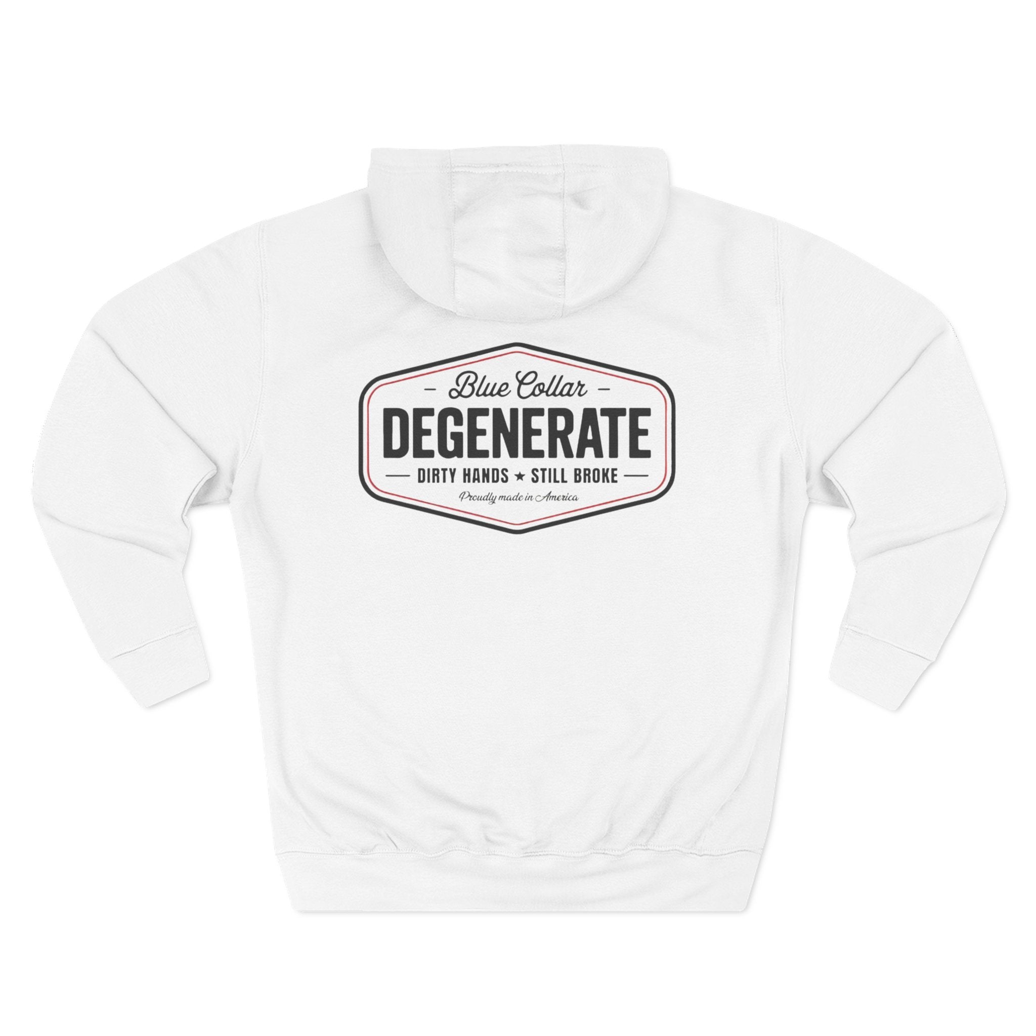 Blue Collar Degenerate Hoodie – 'Degenerate' Workwear Fleece Pullover