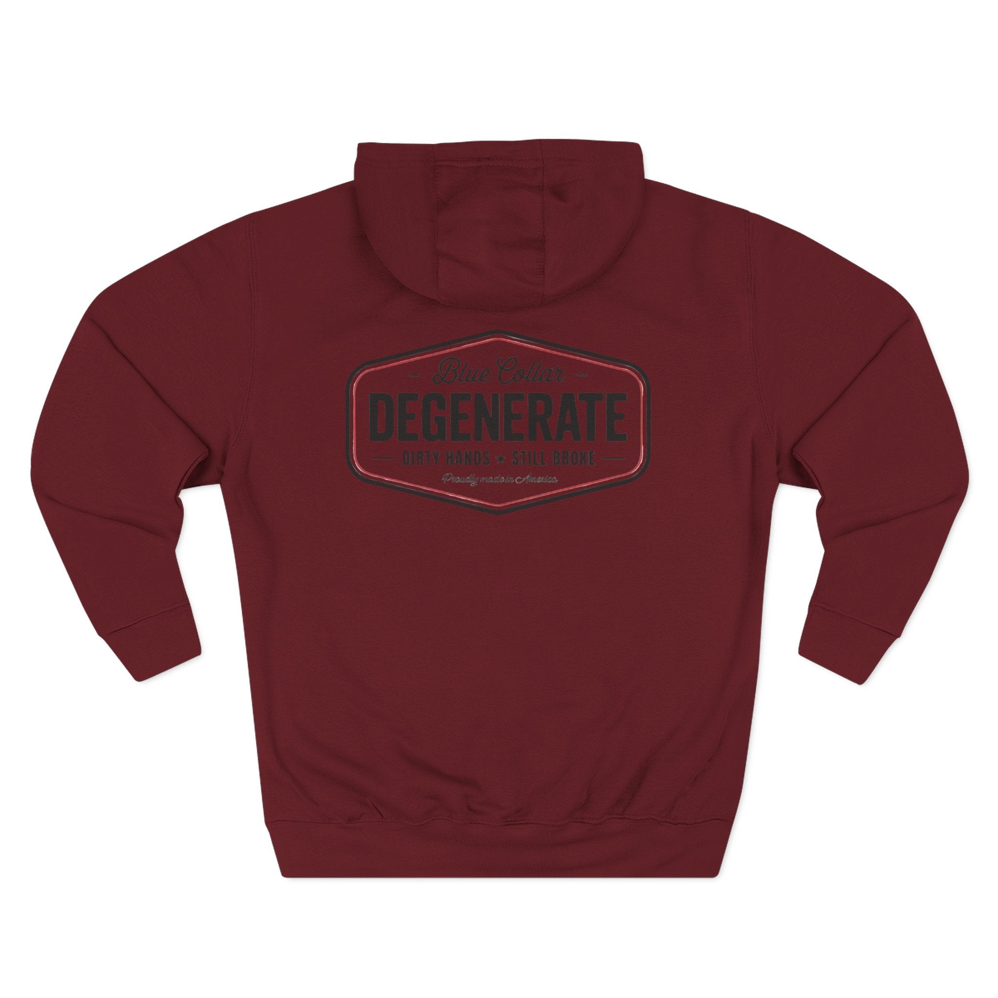 Blue Collar Degenerate Hoodie – 'Degenerate' Workwear Fleece Pullover