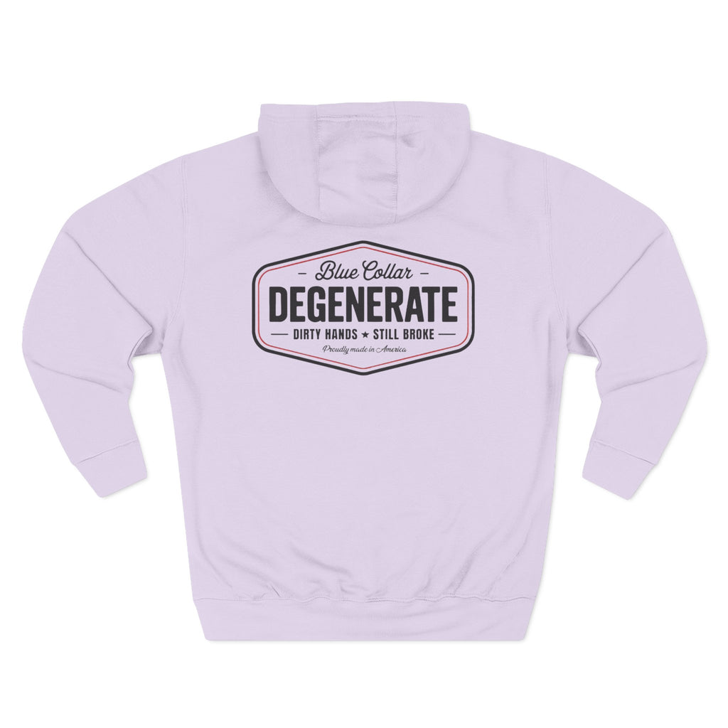 Blue Collar Degenerate Hoodie – 'Degenerate' Workwear Fleece Pullover