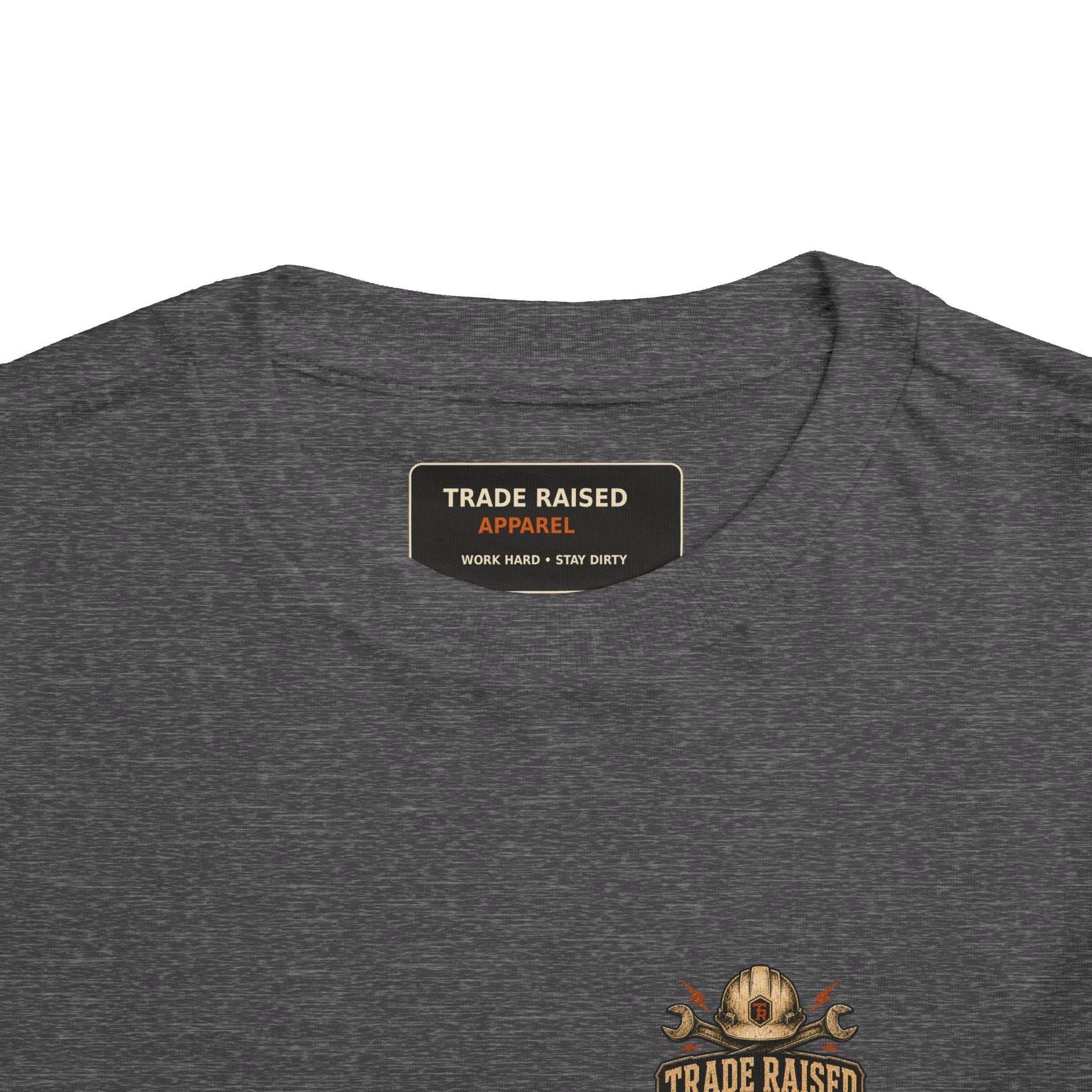 Toddler Tee — "Small Boots Big Jobs" Construction Graphic Shirt