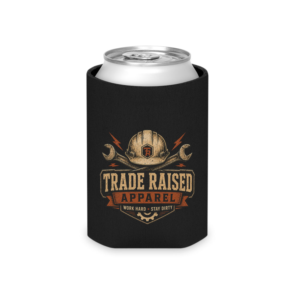Can Cooler — "Trade Raised Apparel" Work Hard Stay Dirty Logo Slim Koozie