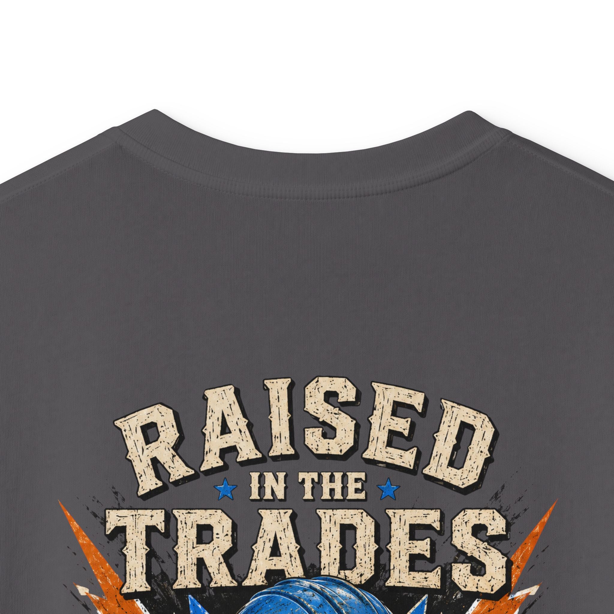 Kids T-Shirt - "Raised With Trades" Blue Collar Kid Graphic Tee