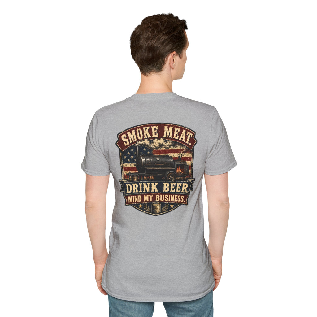 Trade Raised Logo T-Shirt — Vintage Farmer Sunrise Graphic Tee