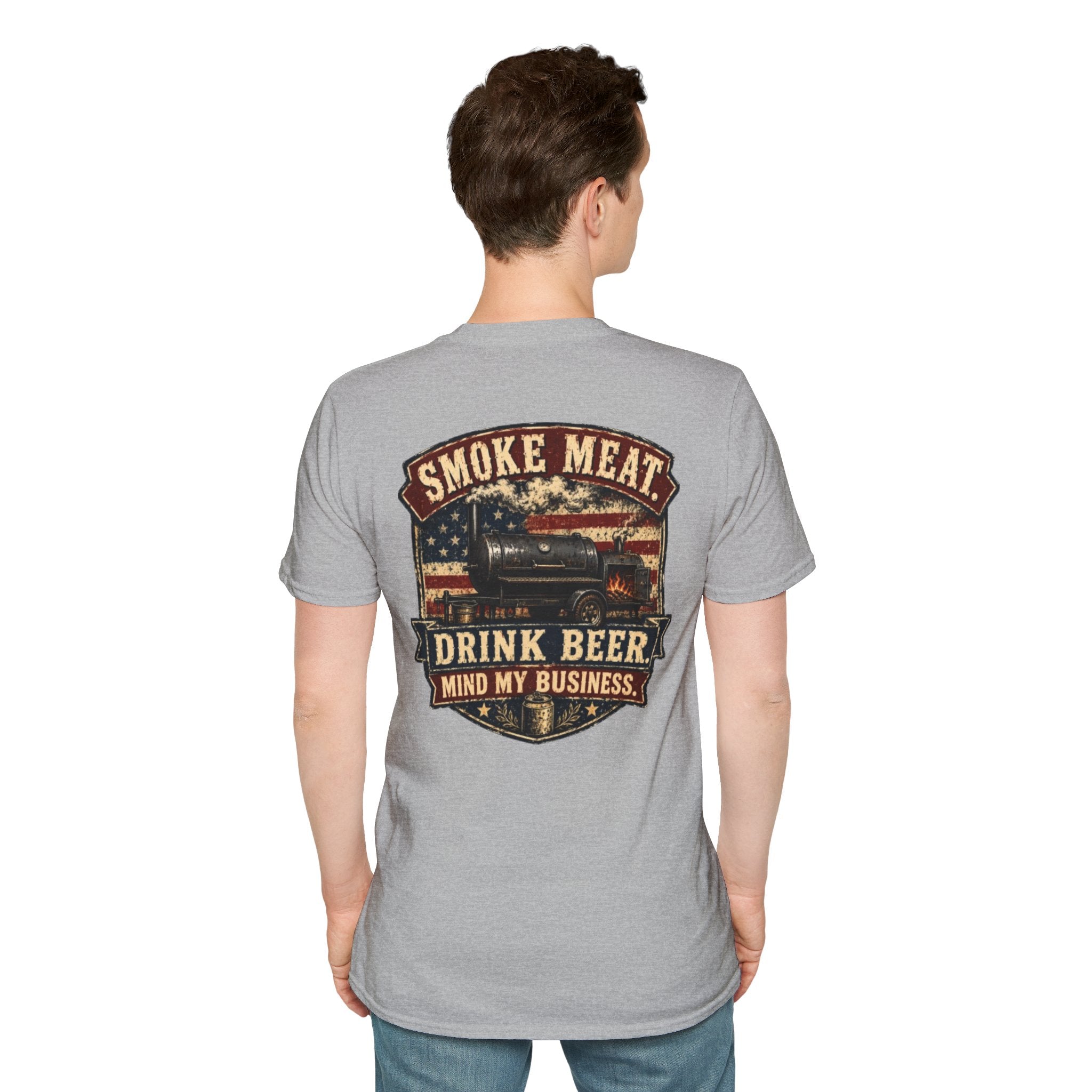 Trade Raised Logo T-Shirt — Vintage Farmer Sunrise Graphic Tee