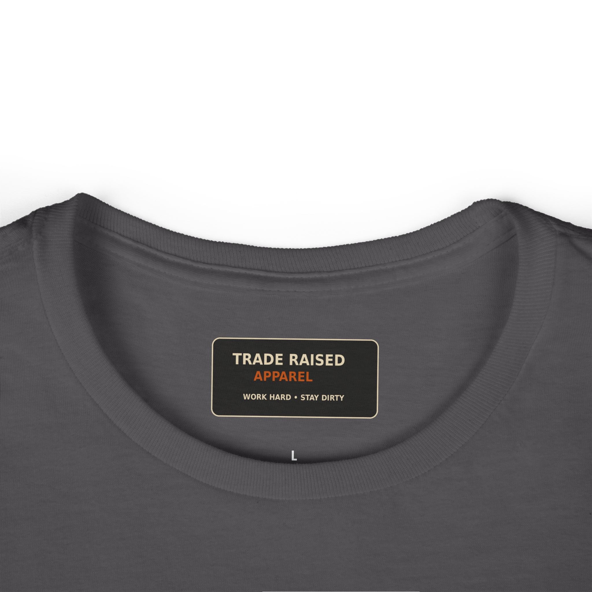 Blue Collar Dollar Women's Tee — "Livin' On That" Skull Workwear T-Shirt