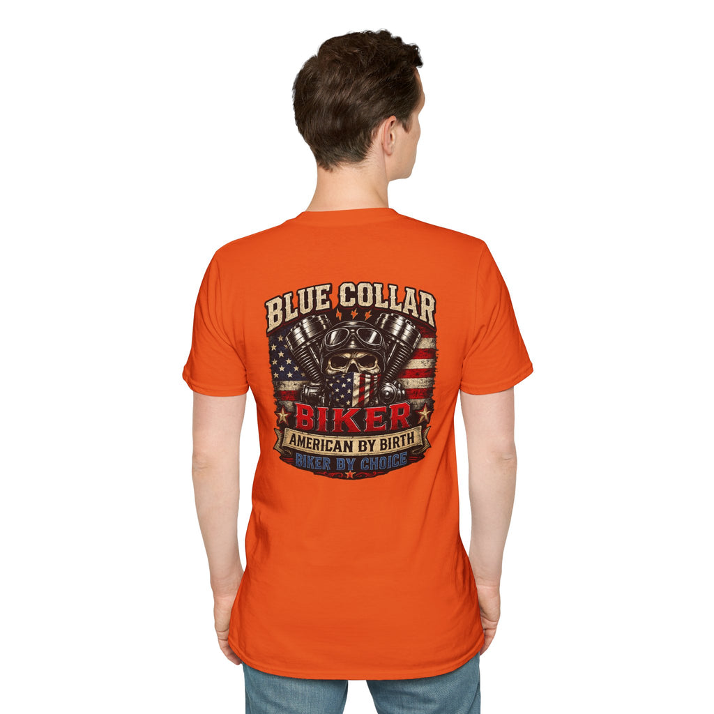 Blue collar biker