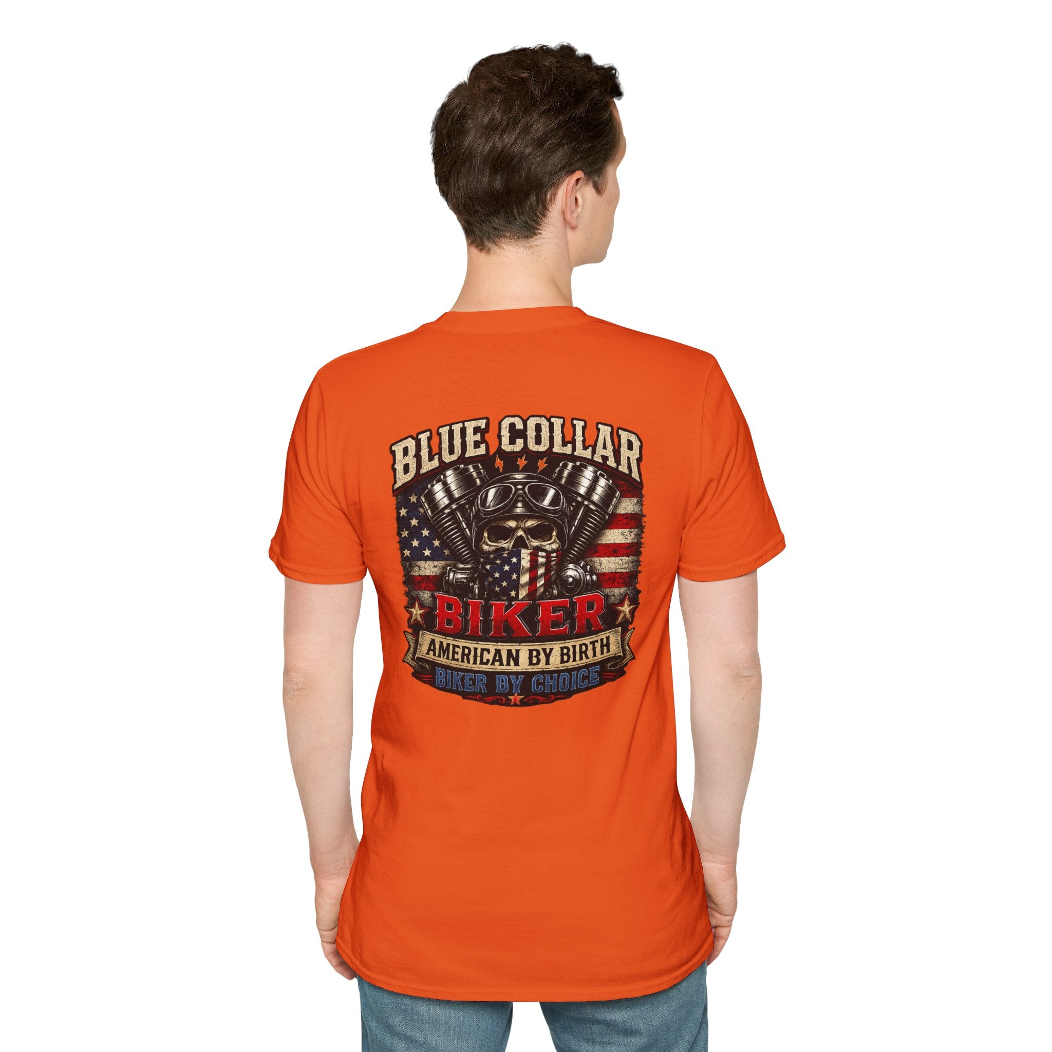 Blue collar biker