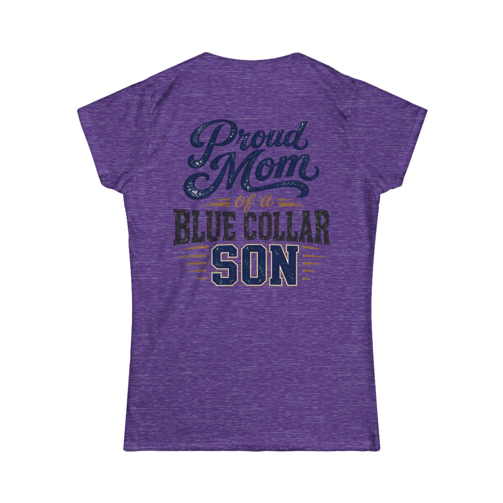 Proud Mom of a Blue Collar Son Tee — Women's Crewneck Shirt