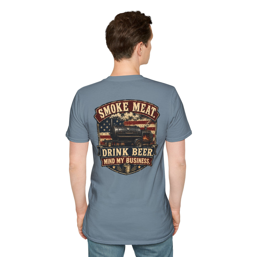 Trade Raised Logo T-Shirt — Vintage Farmer Sunrise Graphic Tee