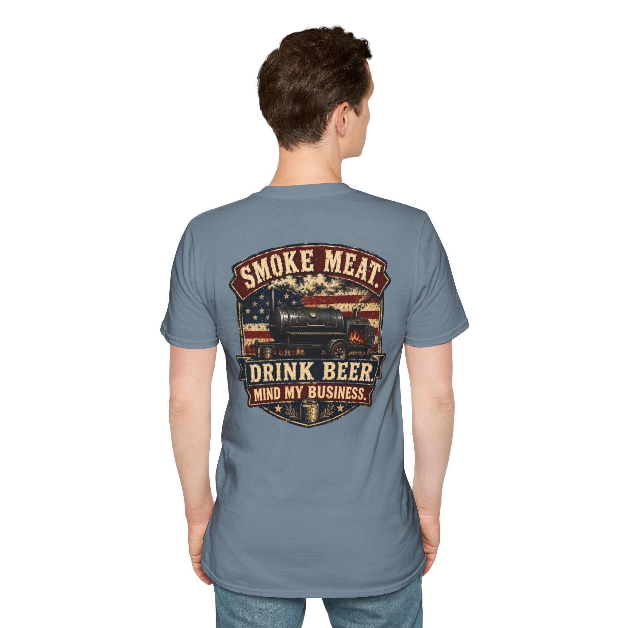 Trade Raised Logo T-Shirt — Vintage Farmer Sunrise Graphic Tee