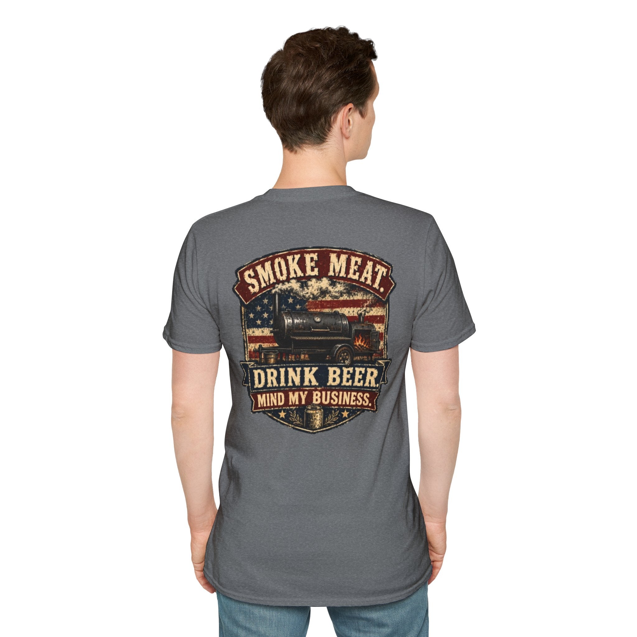 Trade Raised Logo T-Shirt — Vintage Farmer Sunrise Graphic Tee
