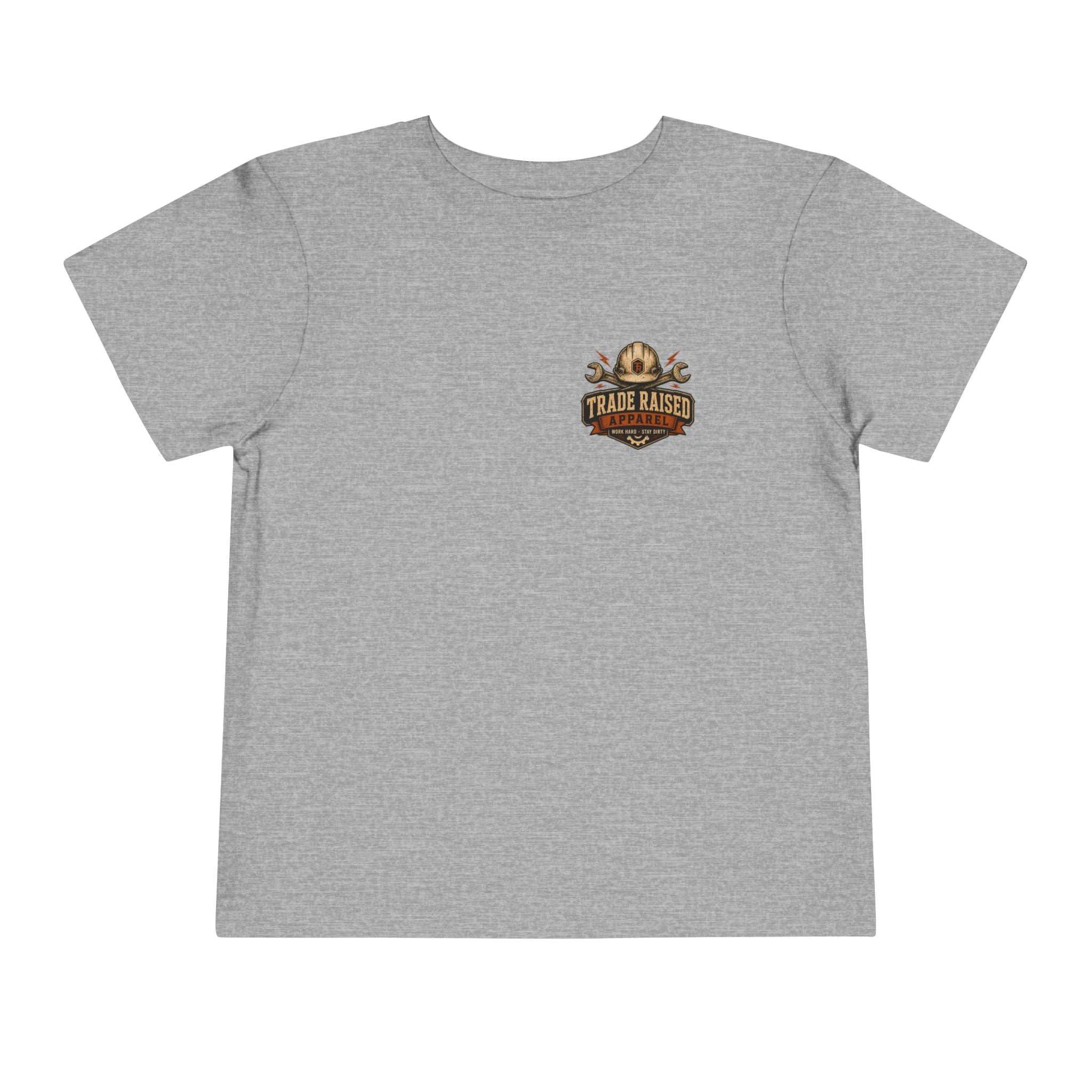 Toddler Tee — "Raised in the Trades" Blue Collar Kid Shirt