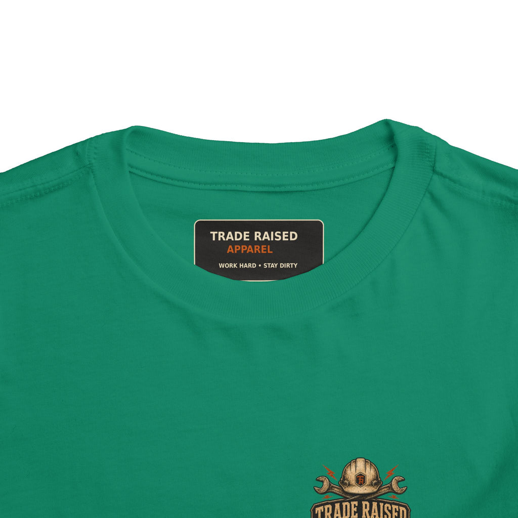 Toddler Tee — "Small Boots Big Jobs" Construction Graphic Shirt