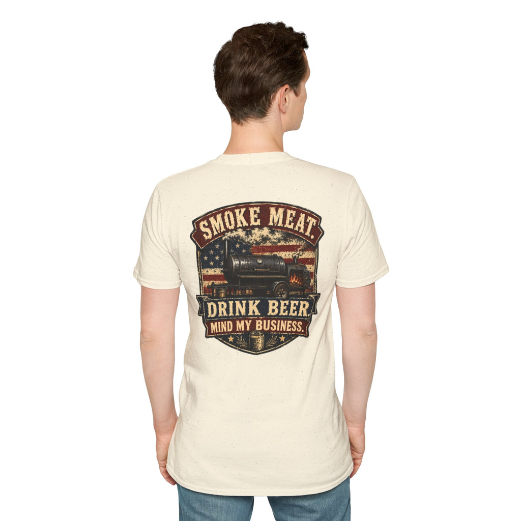 Trade Raised Logo T-Shirt — Vintage Farmer Sunrise Graphic Tee