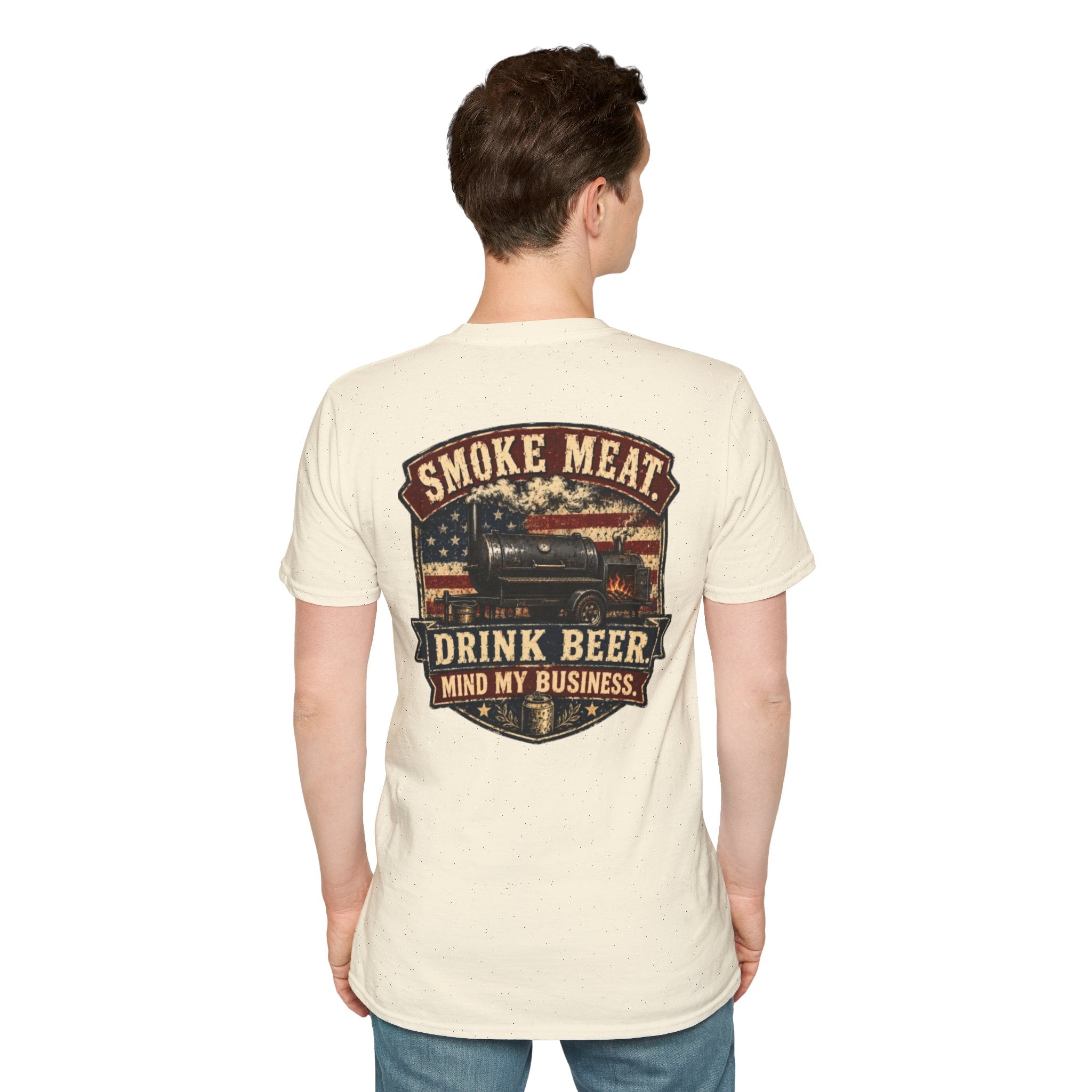 Trade Raised Logo T-Shirt — Vintage Farmer Sunrise Graphic Tee